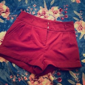 Maroon work shorts